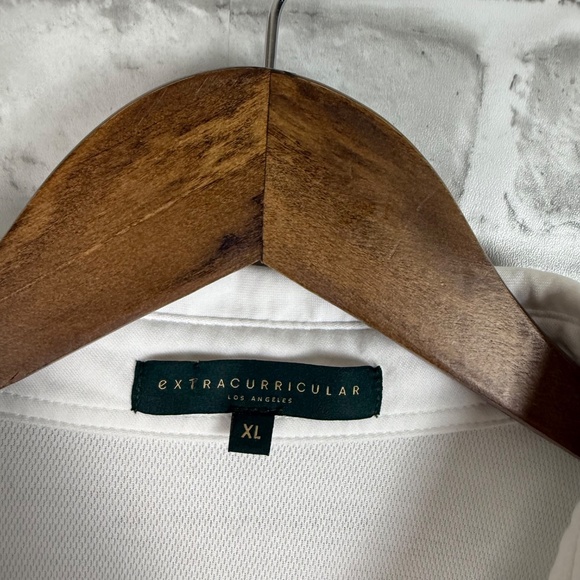 EXTRACURRICULAR Pure White Performance Casual Golf Polo Mens XL Stretch - Picture 5 of 9